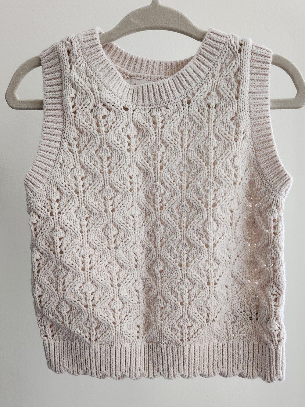 Cat & Jack Toddler Girl's Cable Knit Sleeveless Sweater Vest - Cream